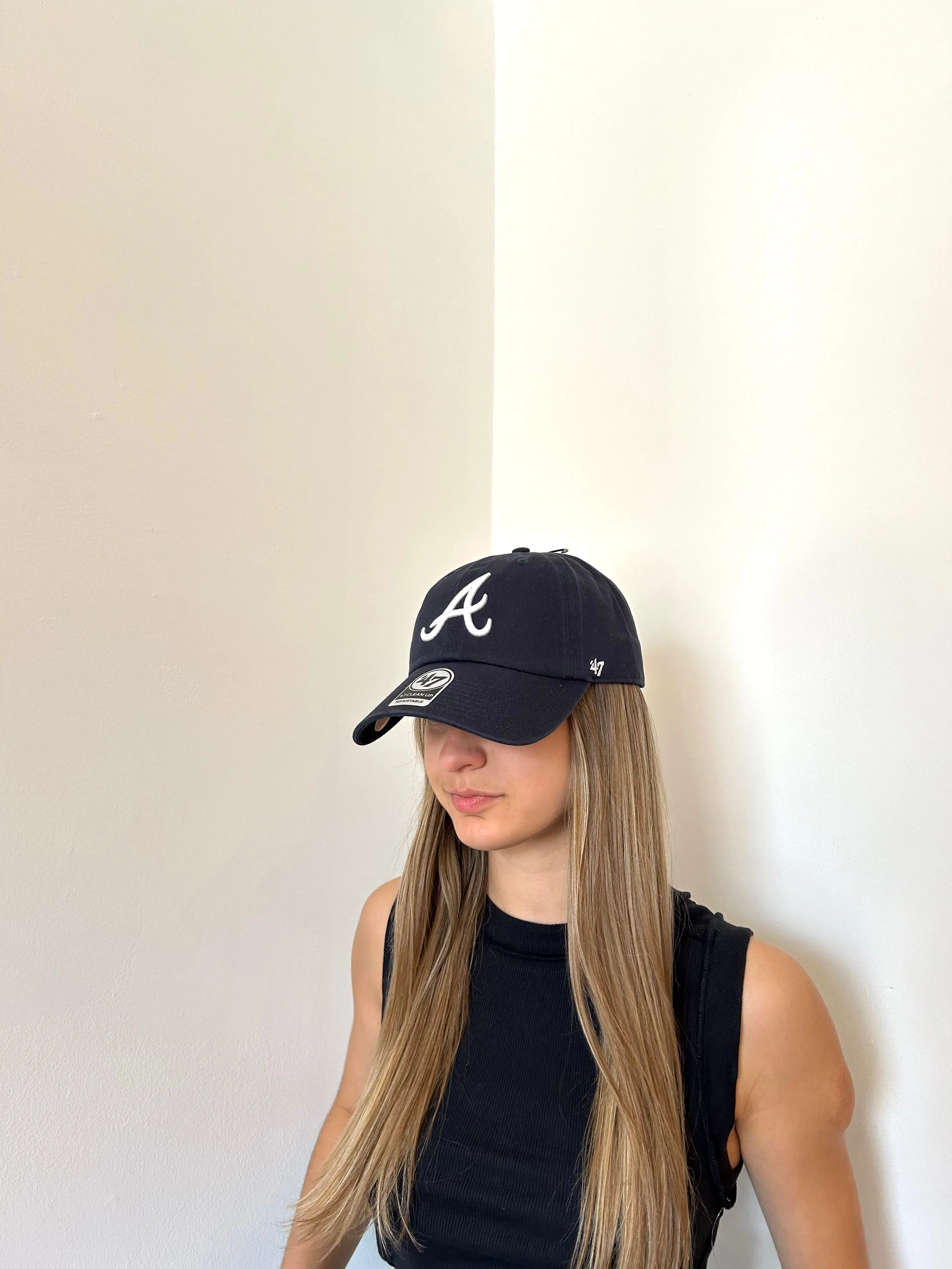 '47 Brand MLB Clean Up Cap | Atlanta Braves | Midnight sold by Bella Chic product image thumbnail 4