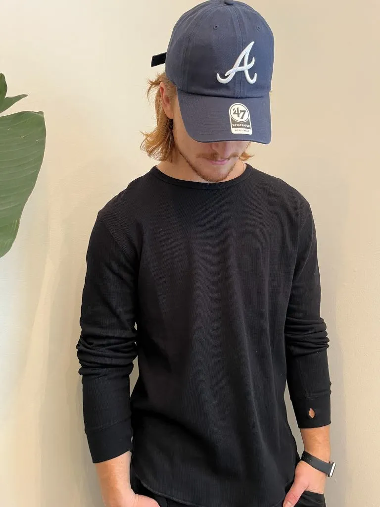 '47 Brand MLB Clean Up Cap | Atlanta Braves | Midnight sold by Bella Chic product image thumbnail 3