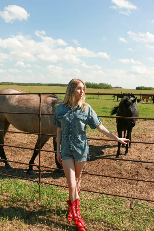 We The Free Marci Cuffed Shortall made by Free People