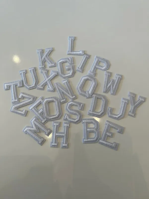 Silver Letter Patches sold by Bella Chic