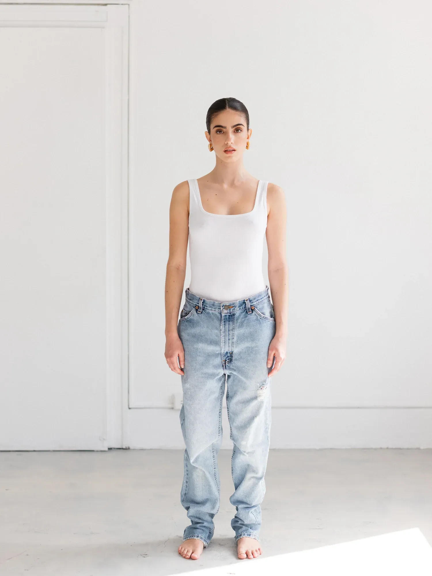 The Ribbed Bodysuit | White sold by Bella Chic product image thumbnail 3