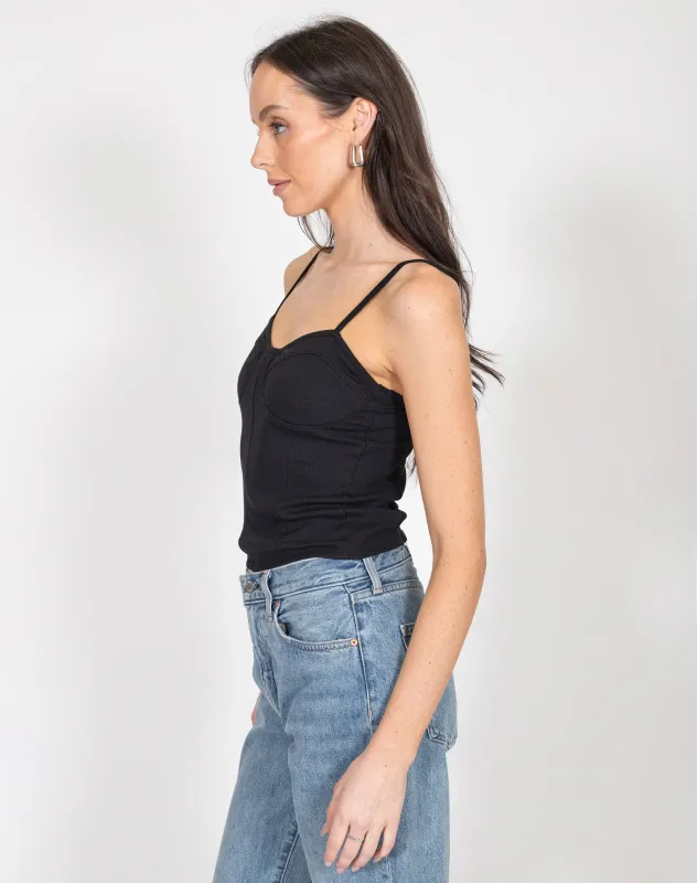 Bodice Top | Black made by Brunette The Label