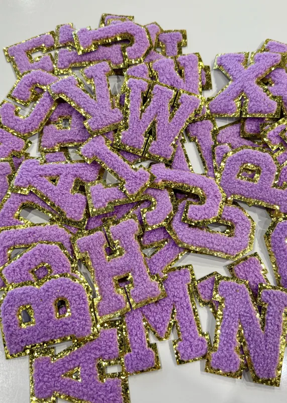 Purple Letter Patches | Medium sold by Bella Chic