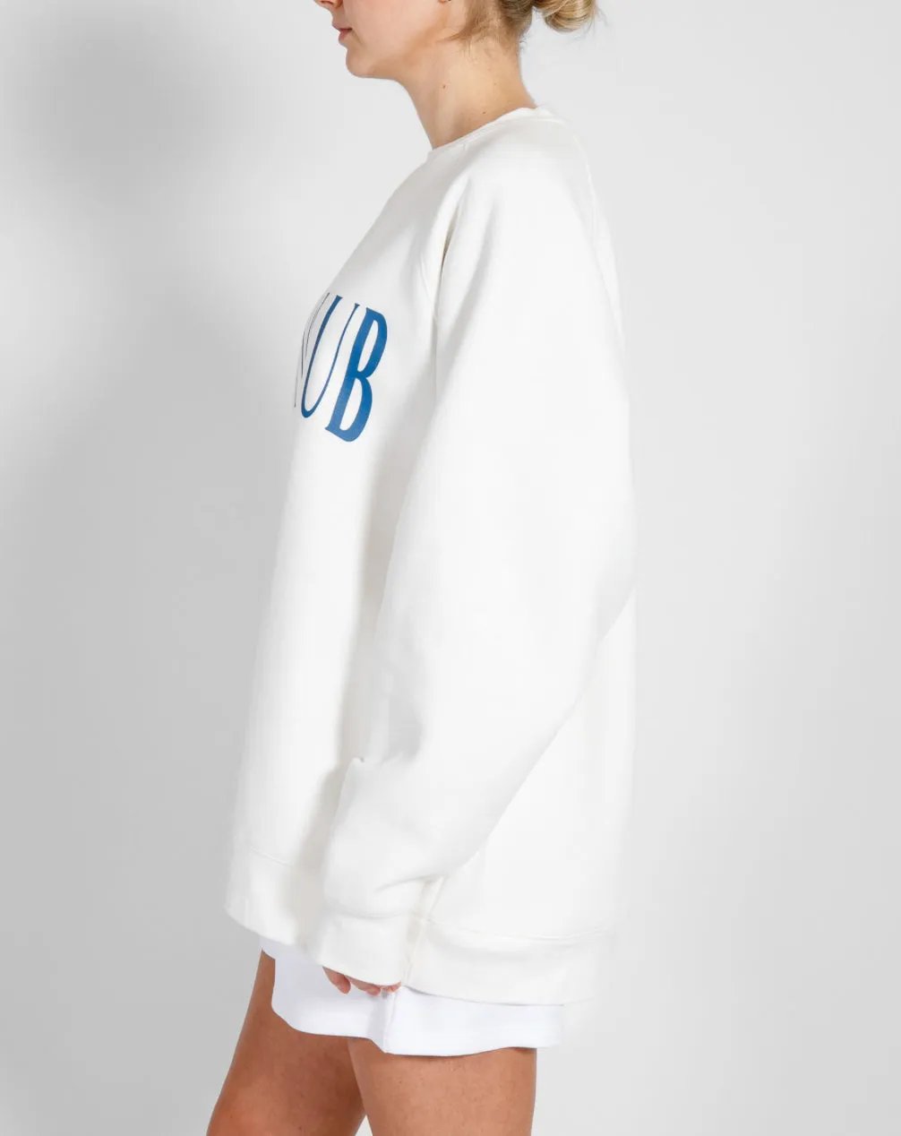 Kind Club Not Your Boyfriend's Crew | Coconut Cream w/ French Blue sold by Bella Chic product image thumbnail 3