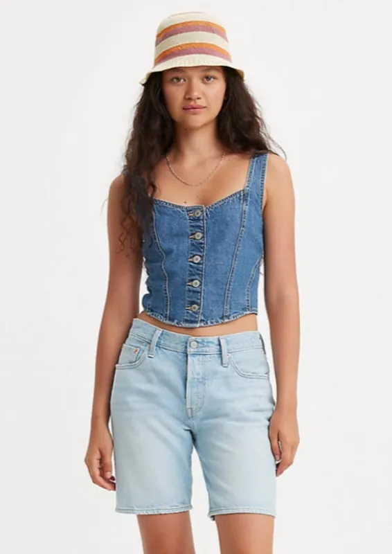 Alani Denim Corset sold by Bella Chic