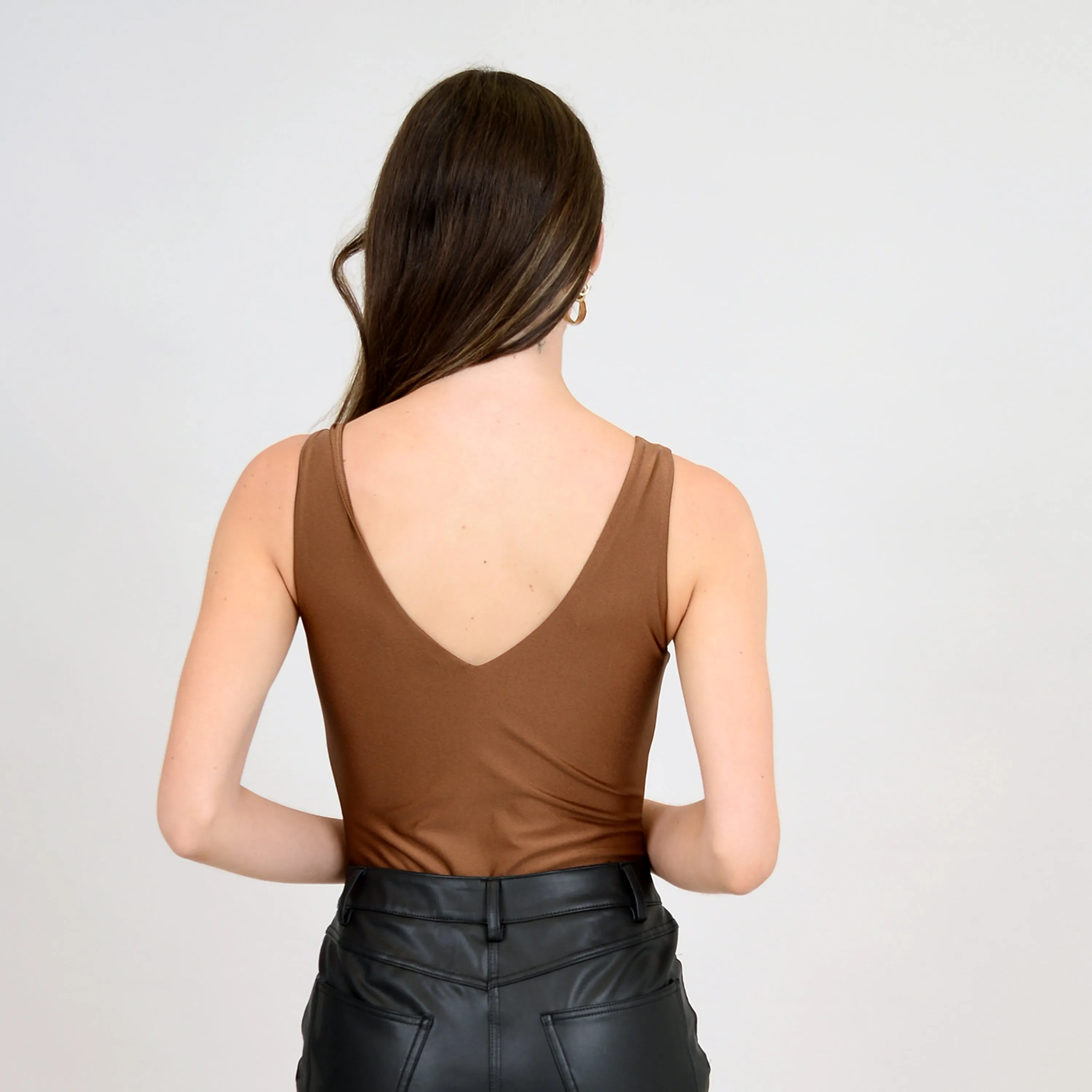 Valentina Double V Bodysuit | Copper sold by Bella Chic product image thumbnail 2