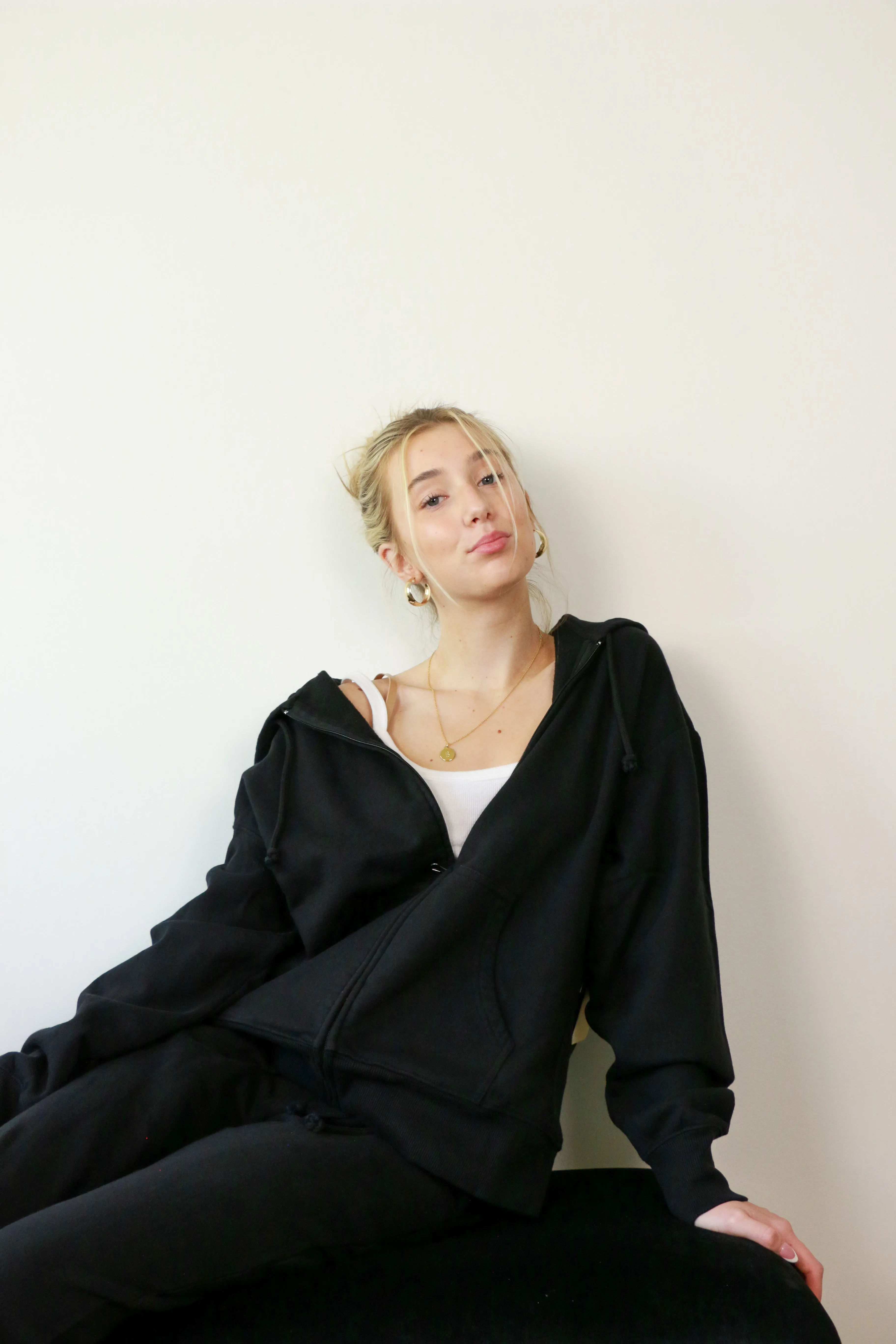 Hollie Boyfriend Zip Up | Black sold by Bella Chic product image thumbnail 2