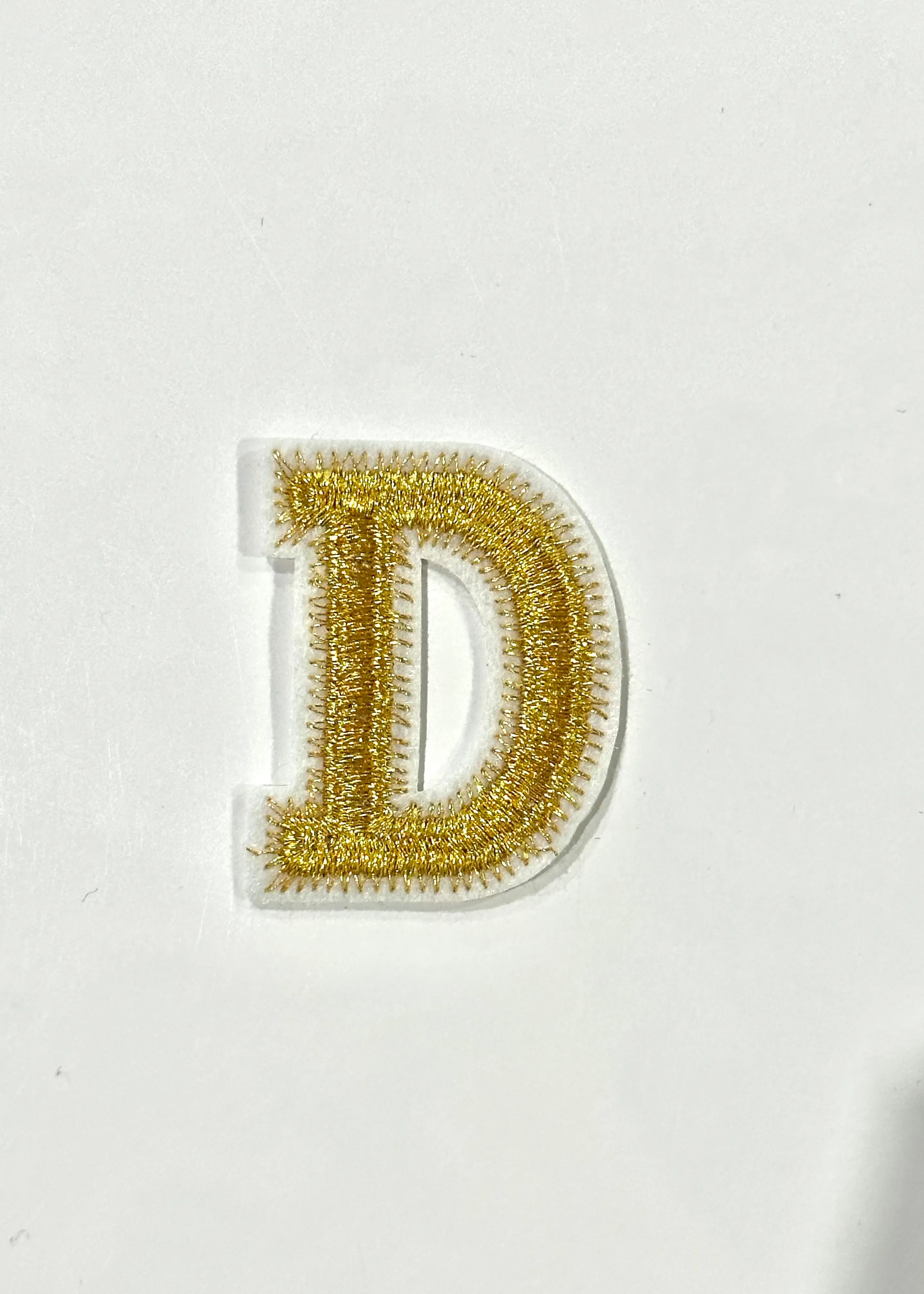 Gold Letter Zig Zag Stitch Patch sold by Bella Chic product image thumbnail 4