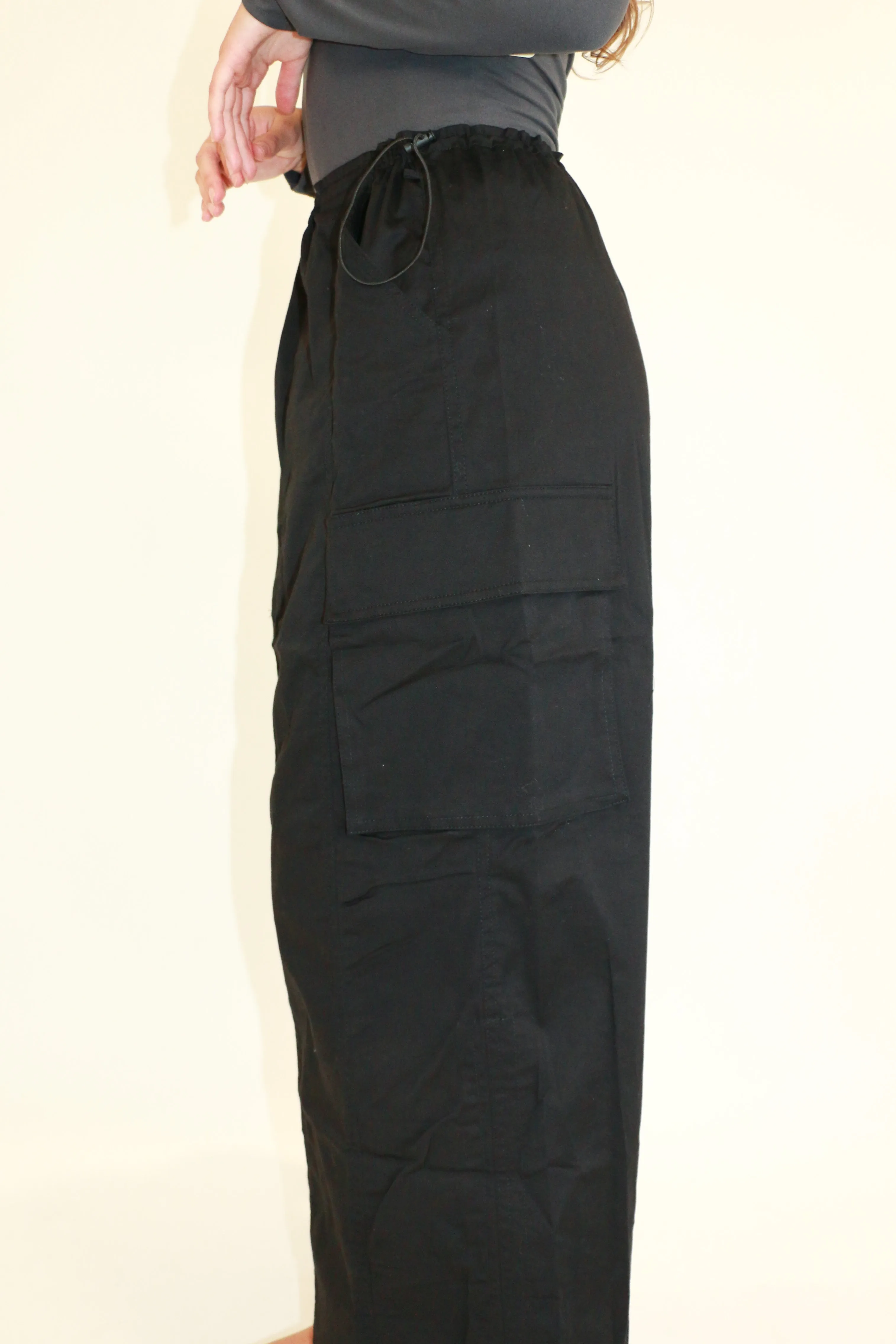 Cargo Maxi Skirt | Black sold by Bella Chic product image thumbnail 3