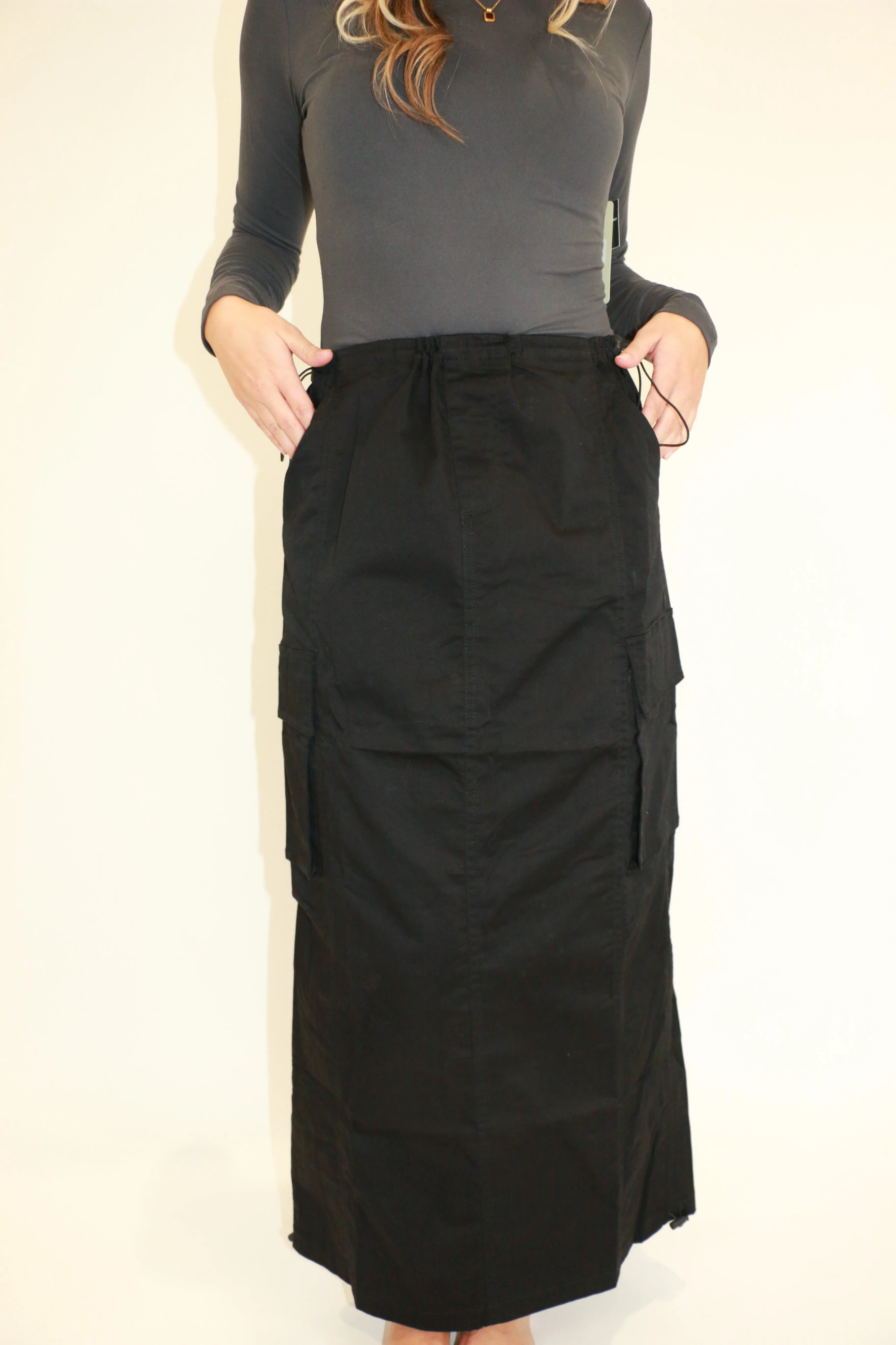 Cargo Maxi Skirt | Black sold by Bella Chic product image thumbnail 2
