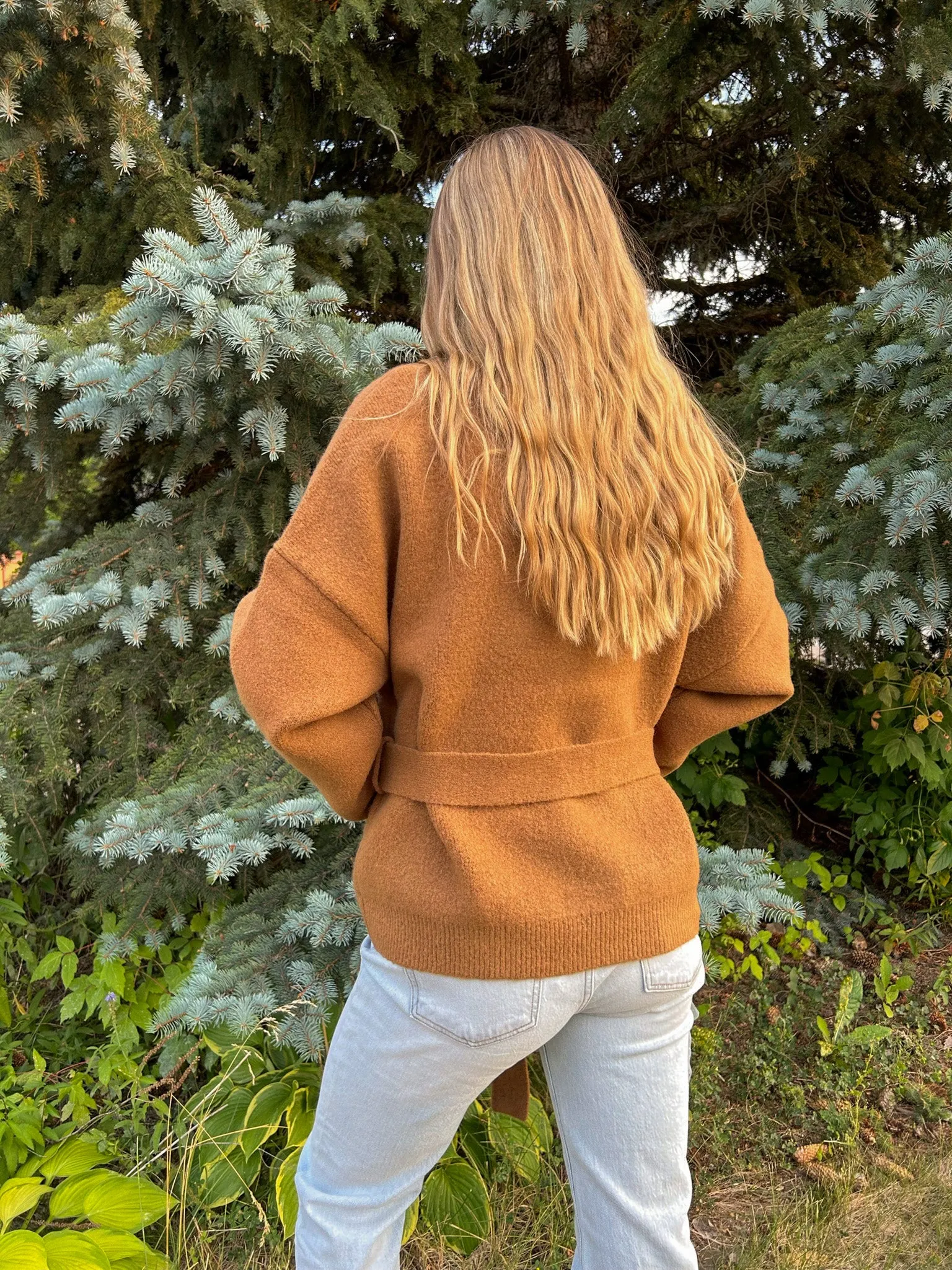 Sedona Shawl Collar Coatigan With Belt | Coffee sold by Bella Chic product image thumbnail 2