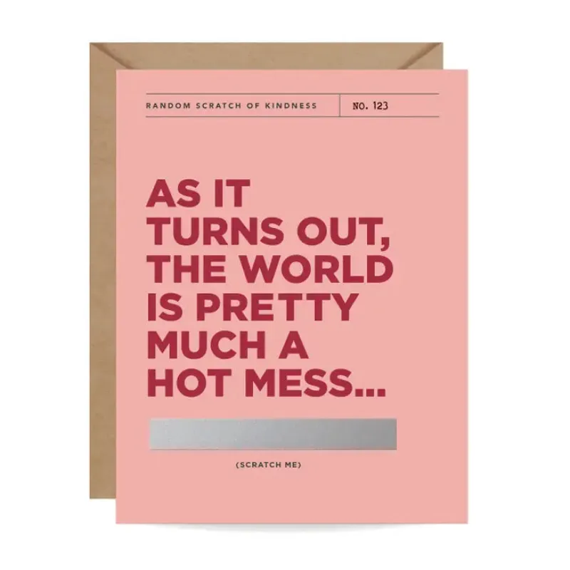 Scratch-Off Hot Mess | Love / Friendship Card sold by Bella Chic