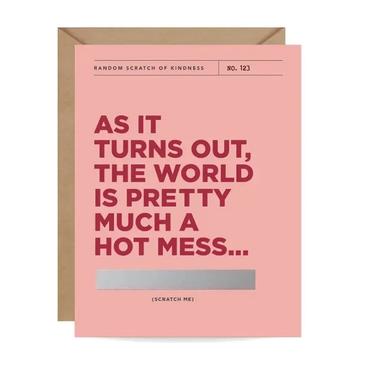 Scratch-Off Hot Mess | Love / Friendship Card sold by Bella Chic