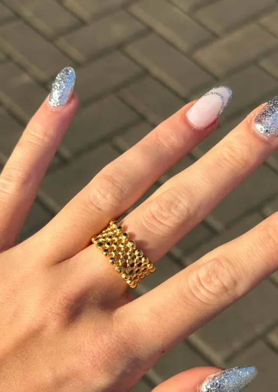 Mesh Ring | Gold sold by Bella Chic