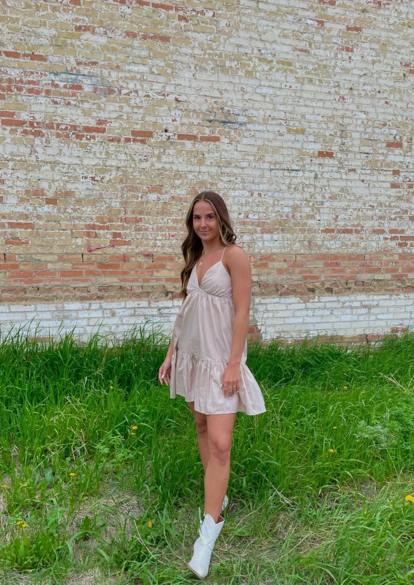 Larrow Dress | Cream sold by Bella Chic