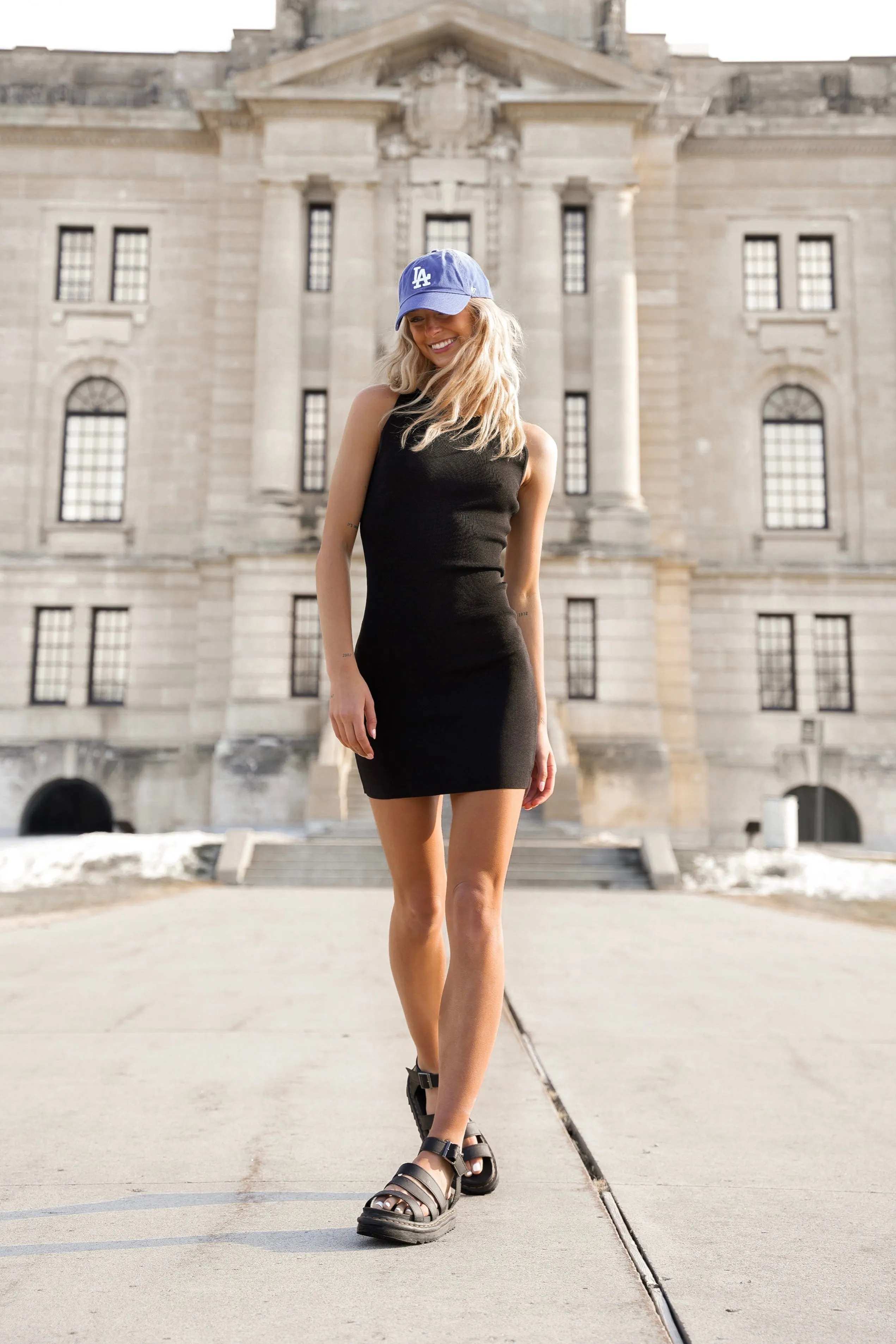 Halley Knit Dress | Black sold by Bella Chic