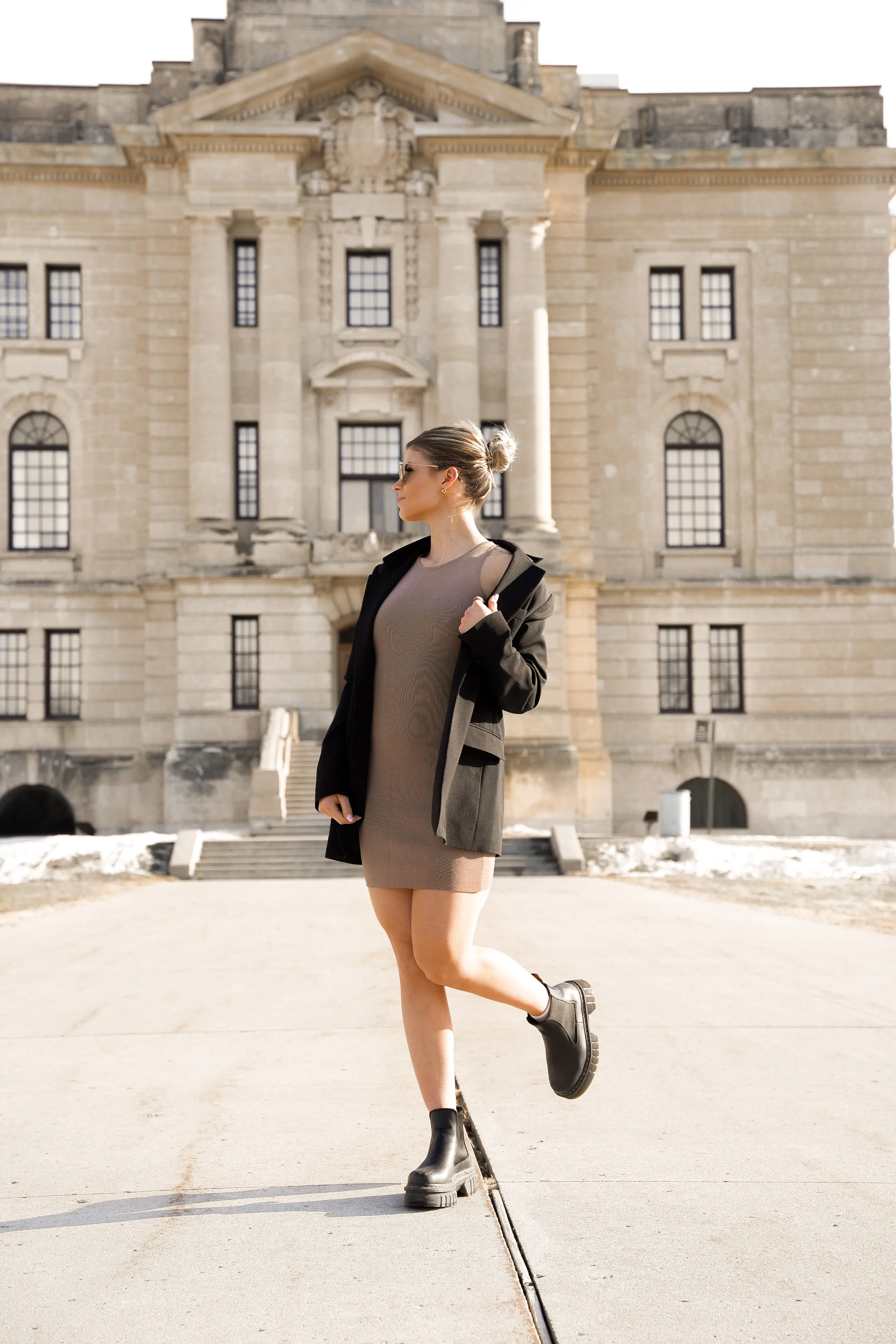 Halley Knit Dress | Mink sold by Bella Chic product image thumbnail 2