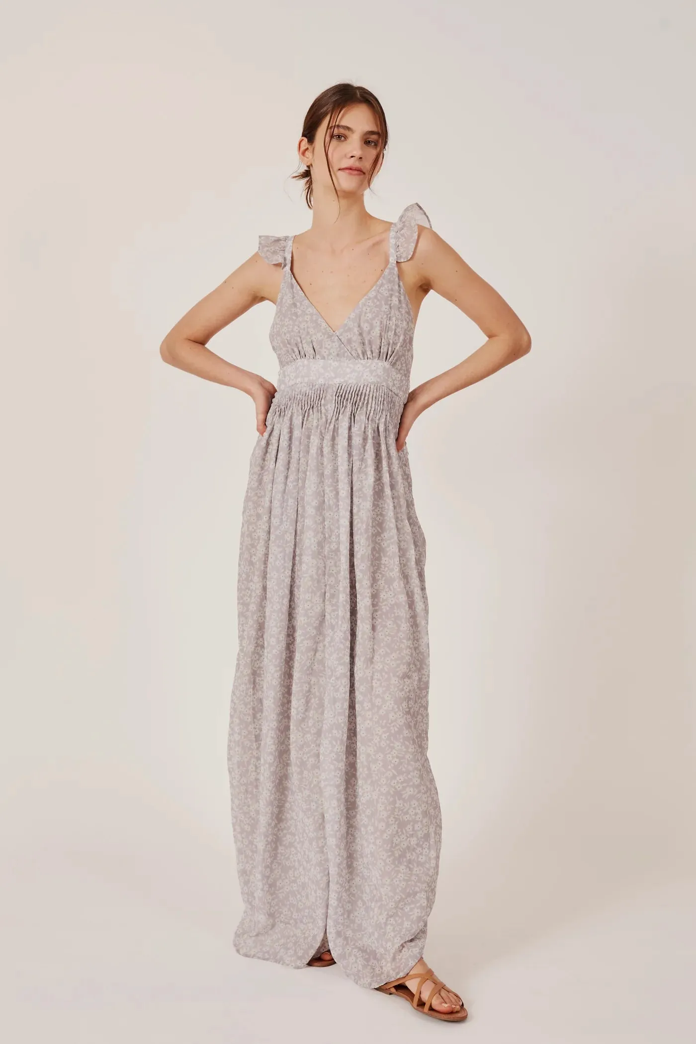 Cannes Floral Dress | Cream sold by Bella Chic