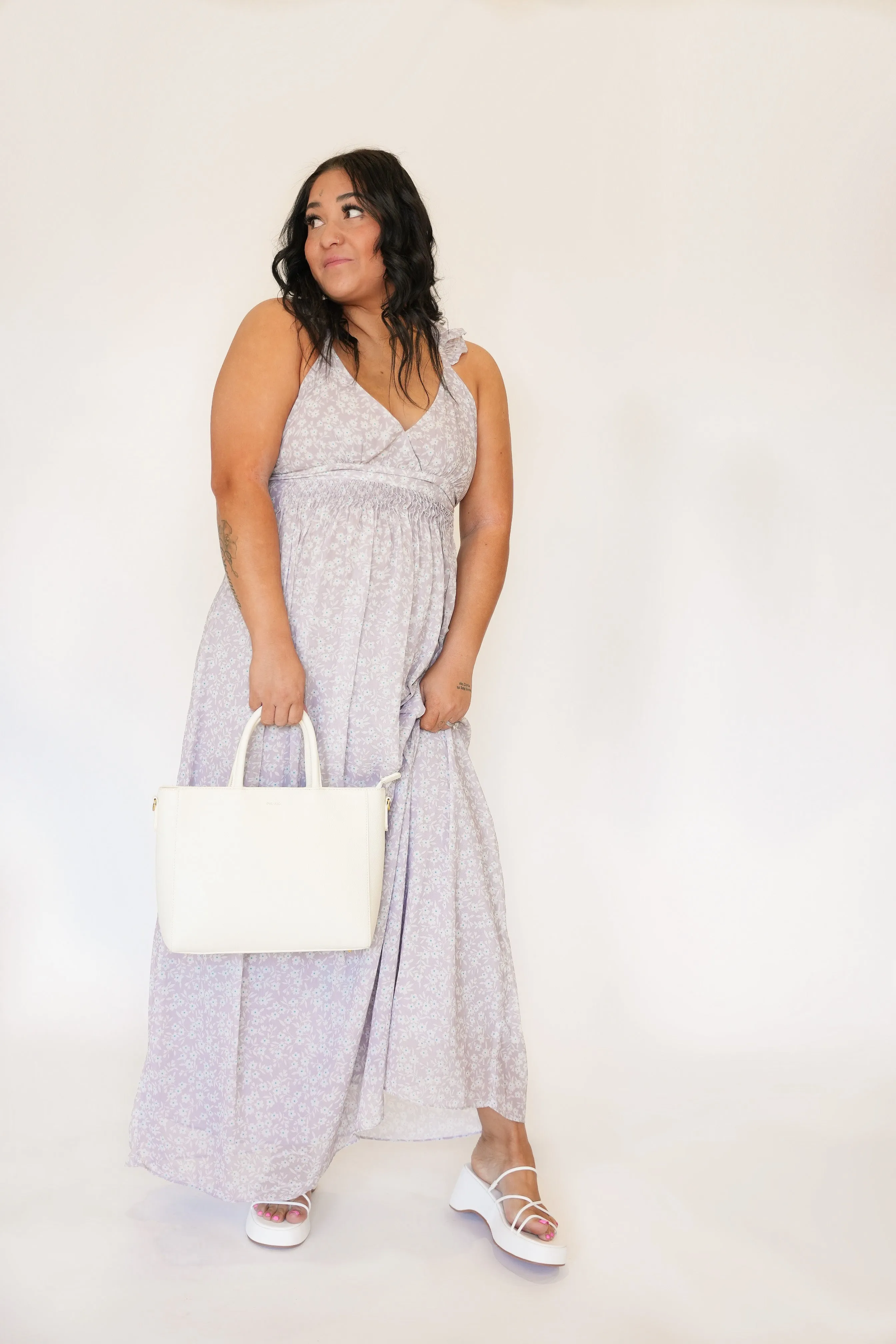 Cannes Floral Dress | Cream sold by Bella Chic product image thumbnail 4
