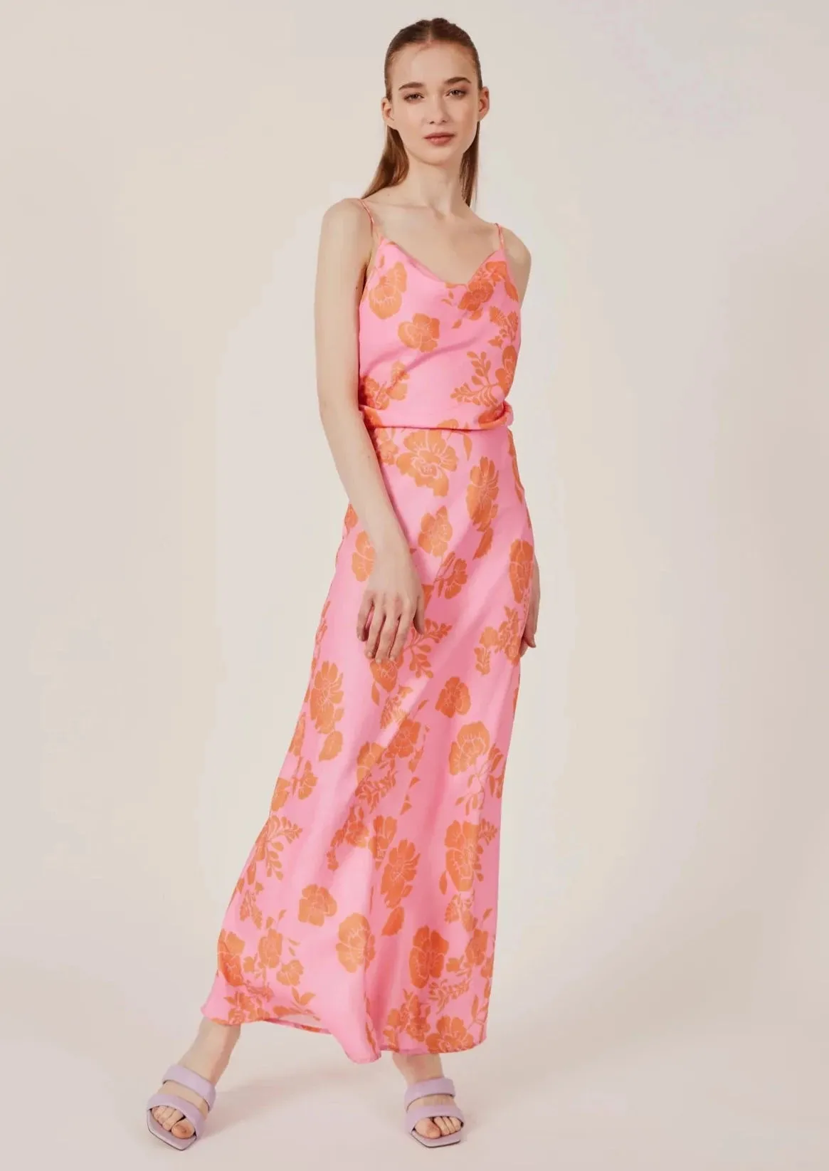 Amalthea Dress | Pink & Orange sold by Bella Chic