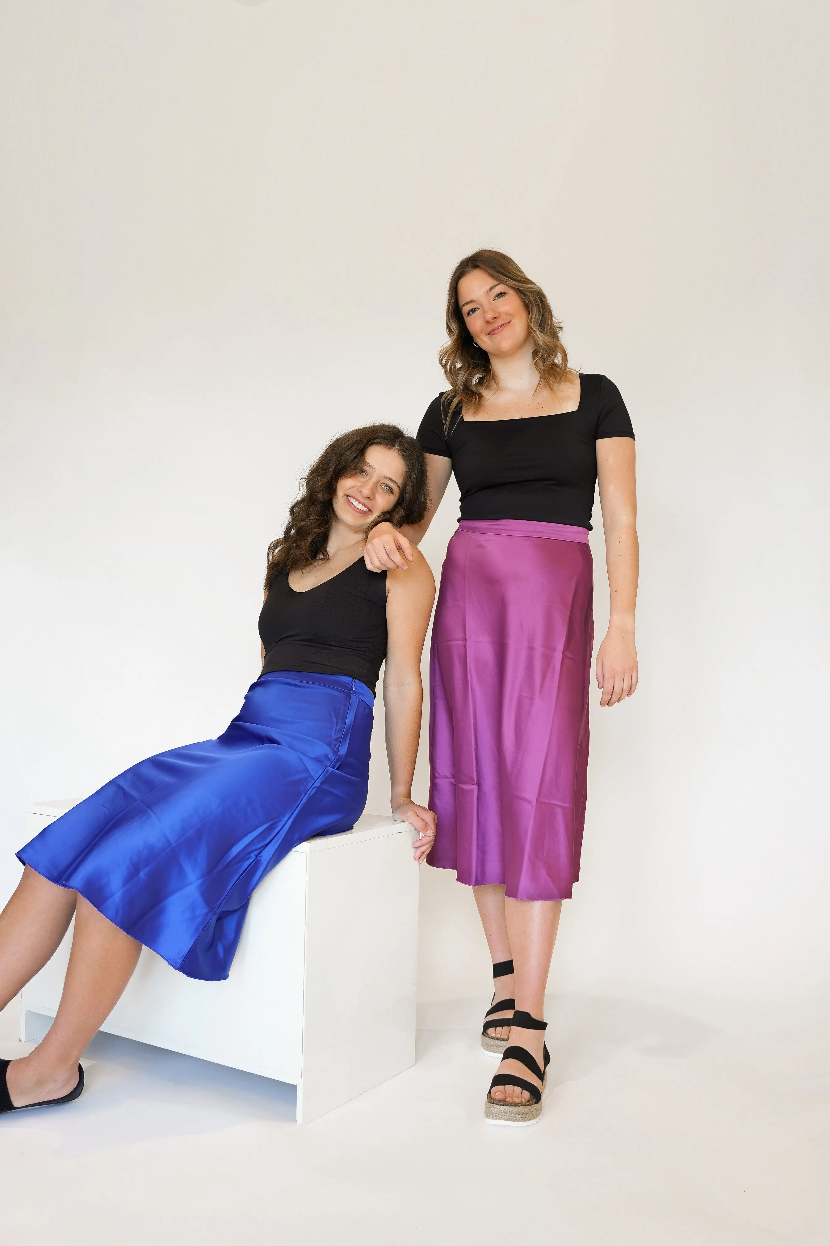 Mele Midi Skirt | Deep Blue sold by Bella Chic product image thumbnail 2