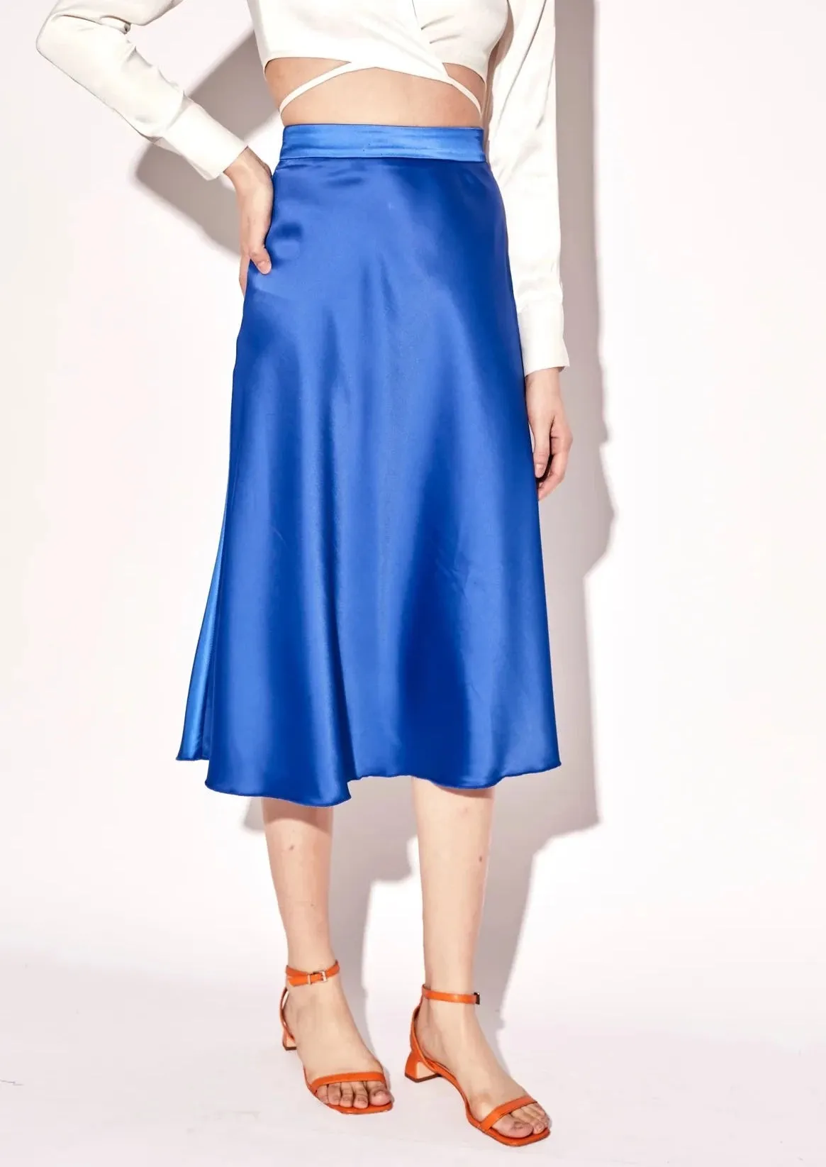 Mele Midi Skirt | Deep Blue sold by Bella Chic product image thumbnail 3