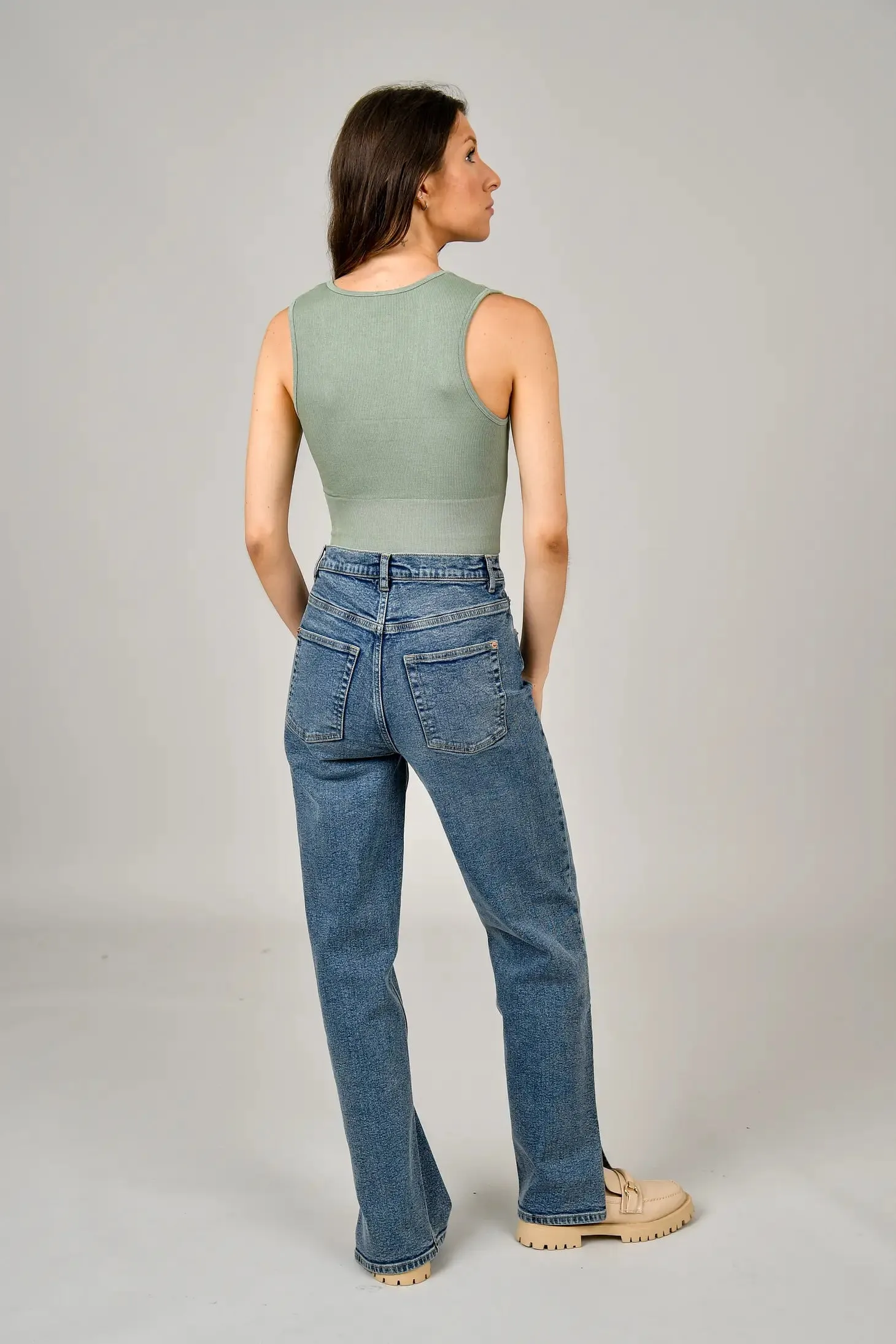 Sylvie Reversible Crew Vneck Top | Lily Pad sold by Bella Chic product image thumbnail 2