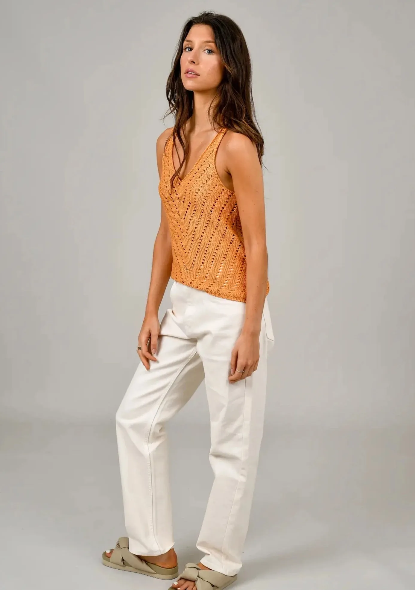 Talia Tank Top | Tangerine sold by Bella Chic product image thumbnail 2