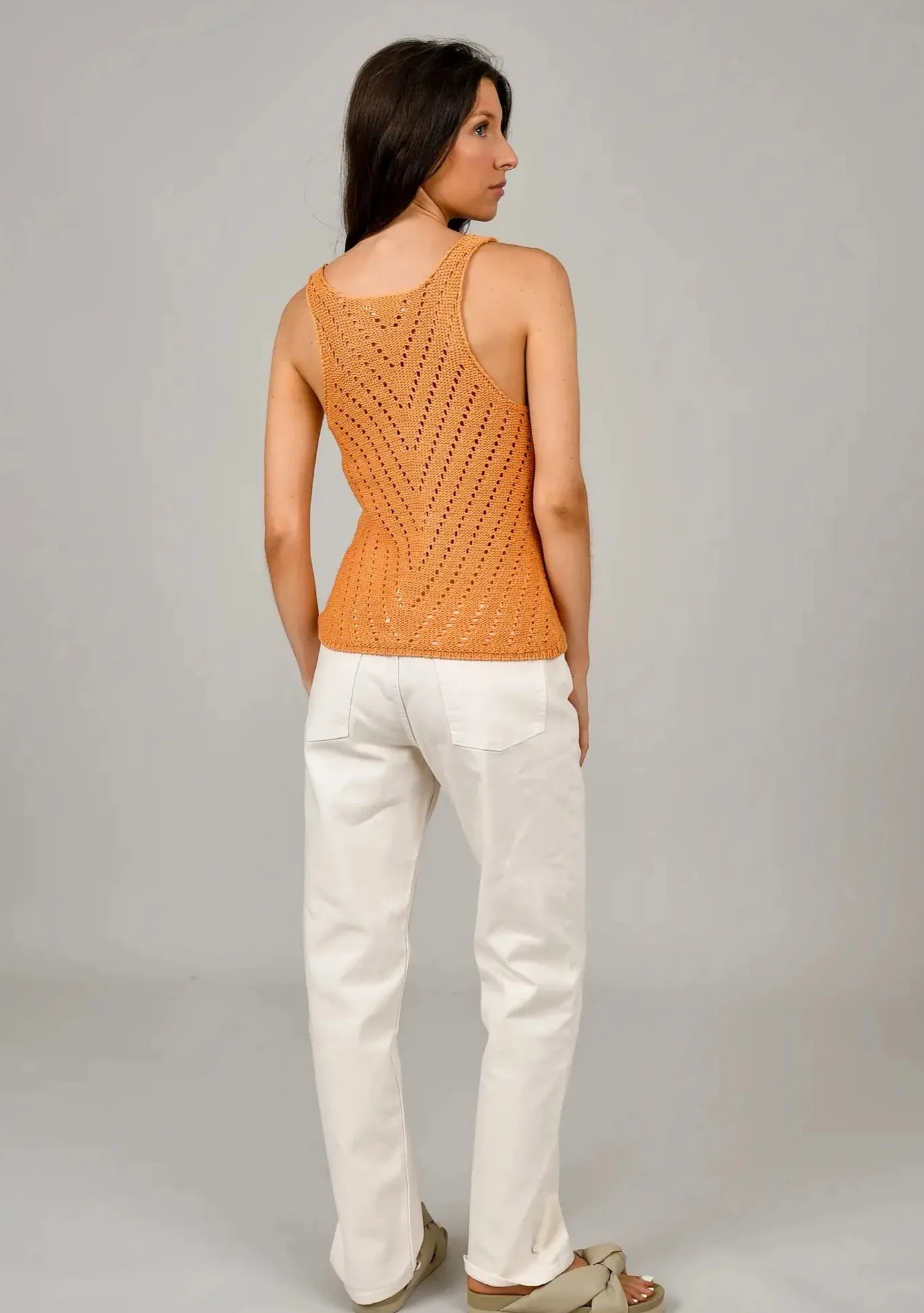 Talia Tank Top | Tangerine sold by Bella Chic product image thumbnail 4