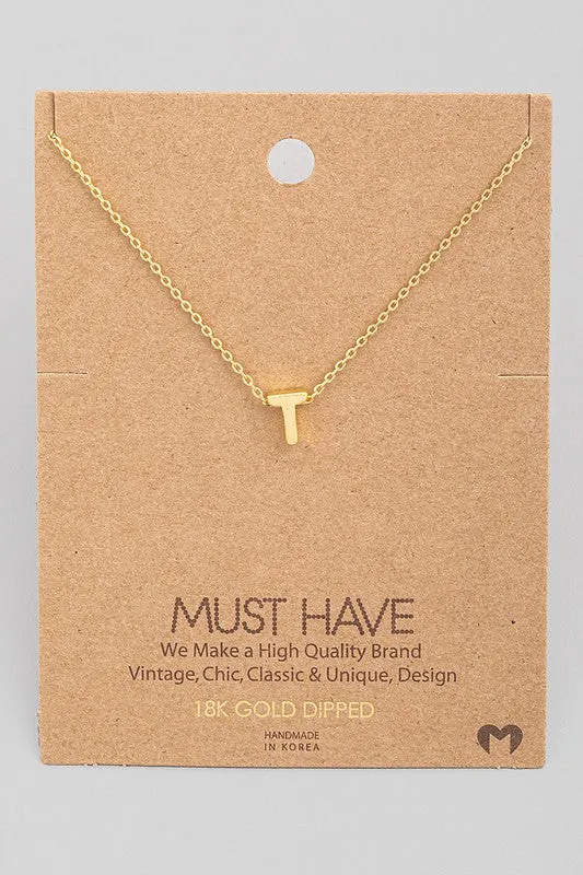 Initial Pendant Necklace | Gold made by Must Have