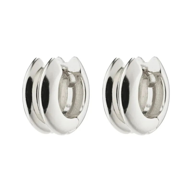 Reflect Hoop Earrings | Silver made by Bella Chic