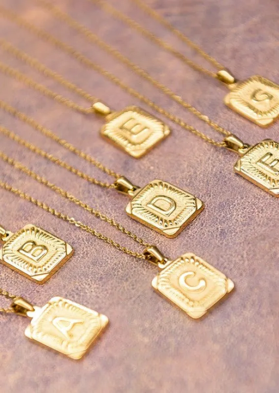 Bella Initial Tag Necklace | Chain sold by Bella Chic