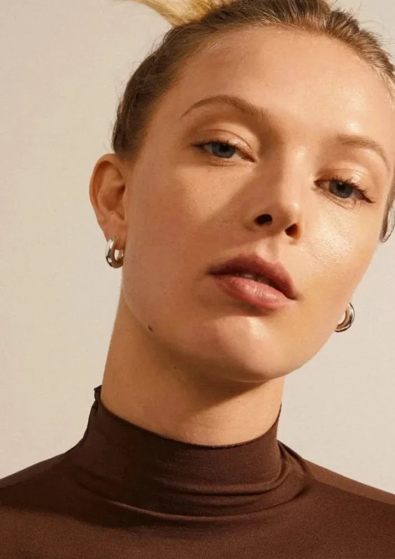 Aica Chunky Hoop Earrings sold by Bella Chic