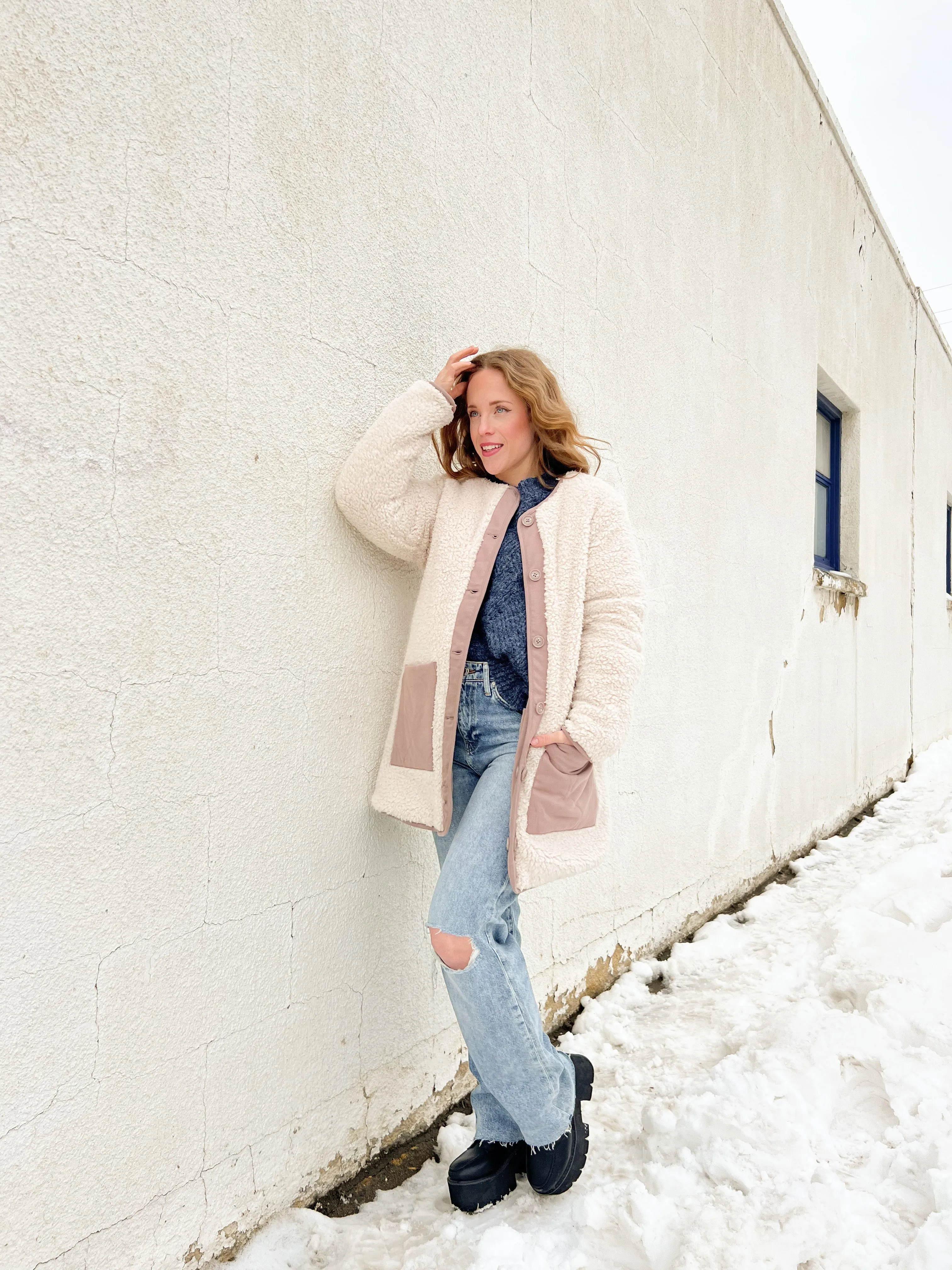 Randall Reversible Sherpa Jacket sold by Bella Chic