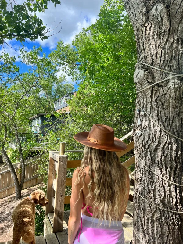 Brixton Joanna Straw Hat | Brown/Caramel sold by Bella Chic