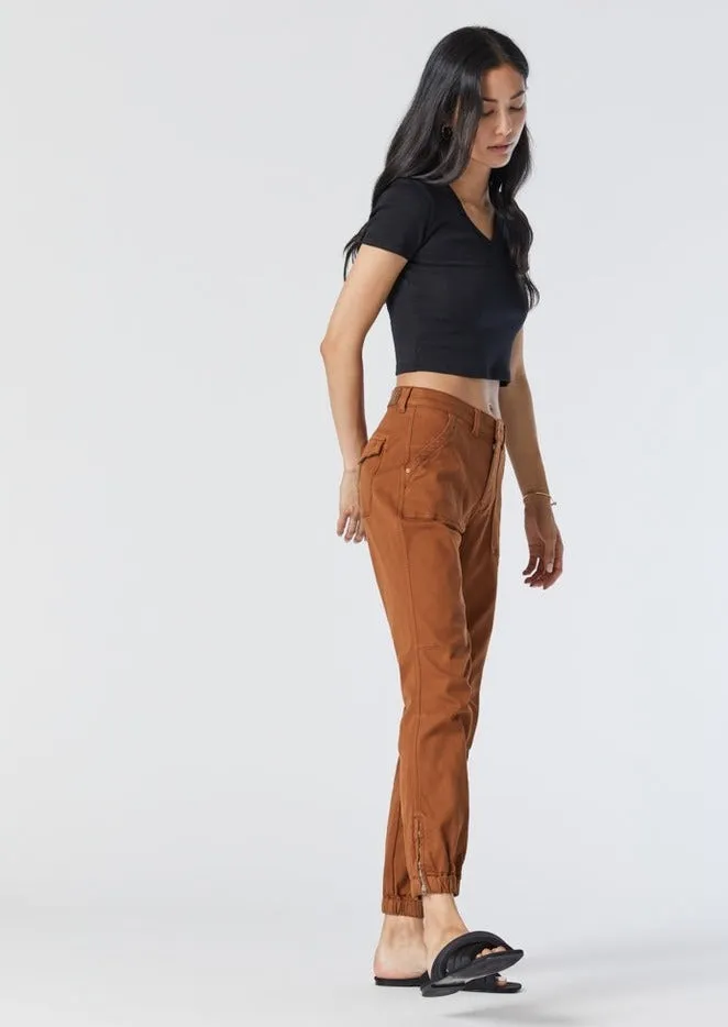 Ivy Slim Cargo Pants | Roasted Pecan Twill sold by Bella Chic