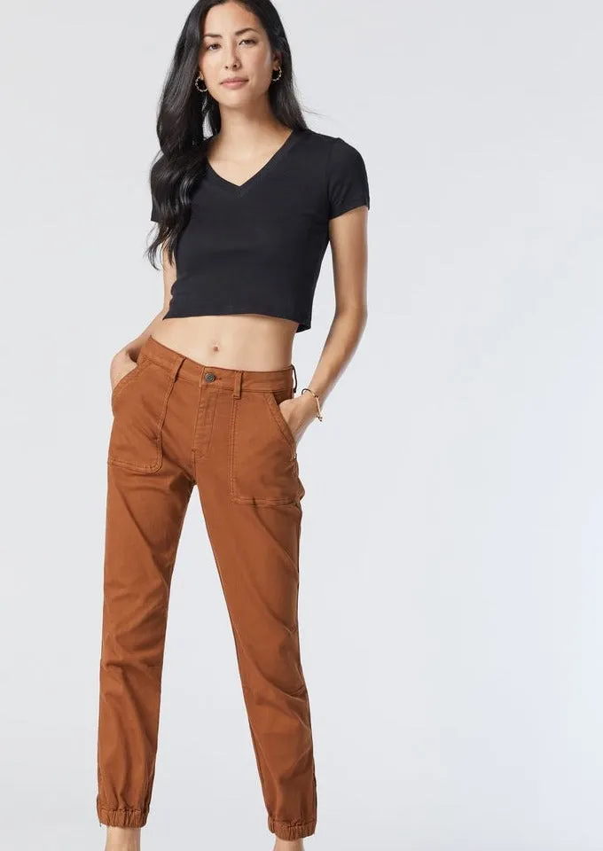 Ivy Slim Cargo Pants | Roasted Pecan Twill sold by Bella Chic product image thumbnail 2