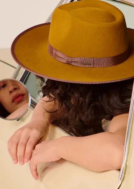 Brixton Jo Rancher Fedora | Brass sold by Bella Chic product image thumbnail 2