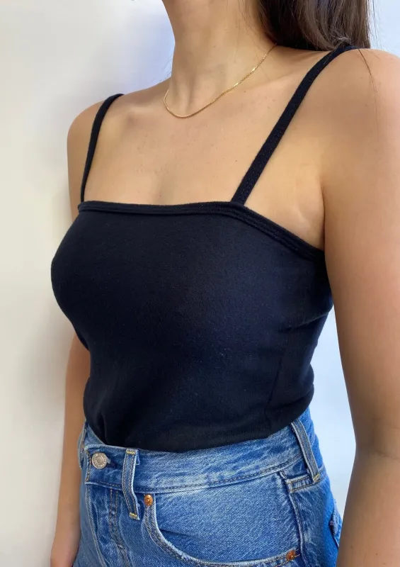 Bobbi Simple Tank | Black sold by Bella Chic