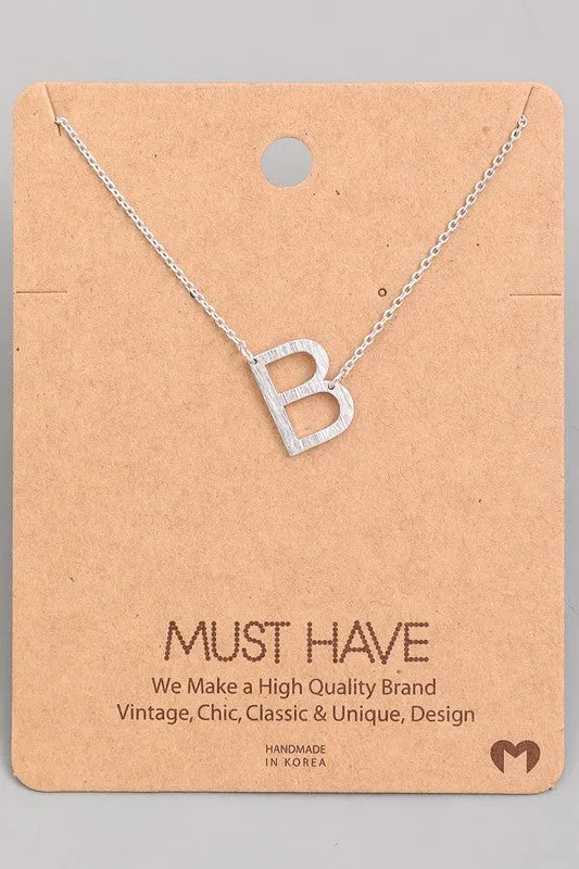 Must Have Hanging Initial Necklace | Silver sold by Bella Chic product image thumbnail 2