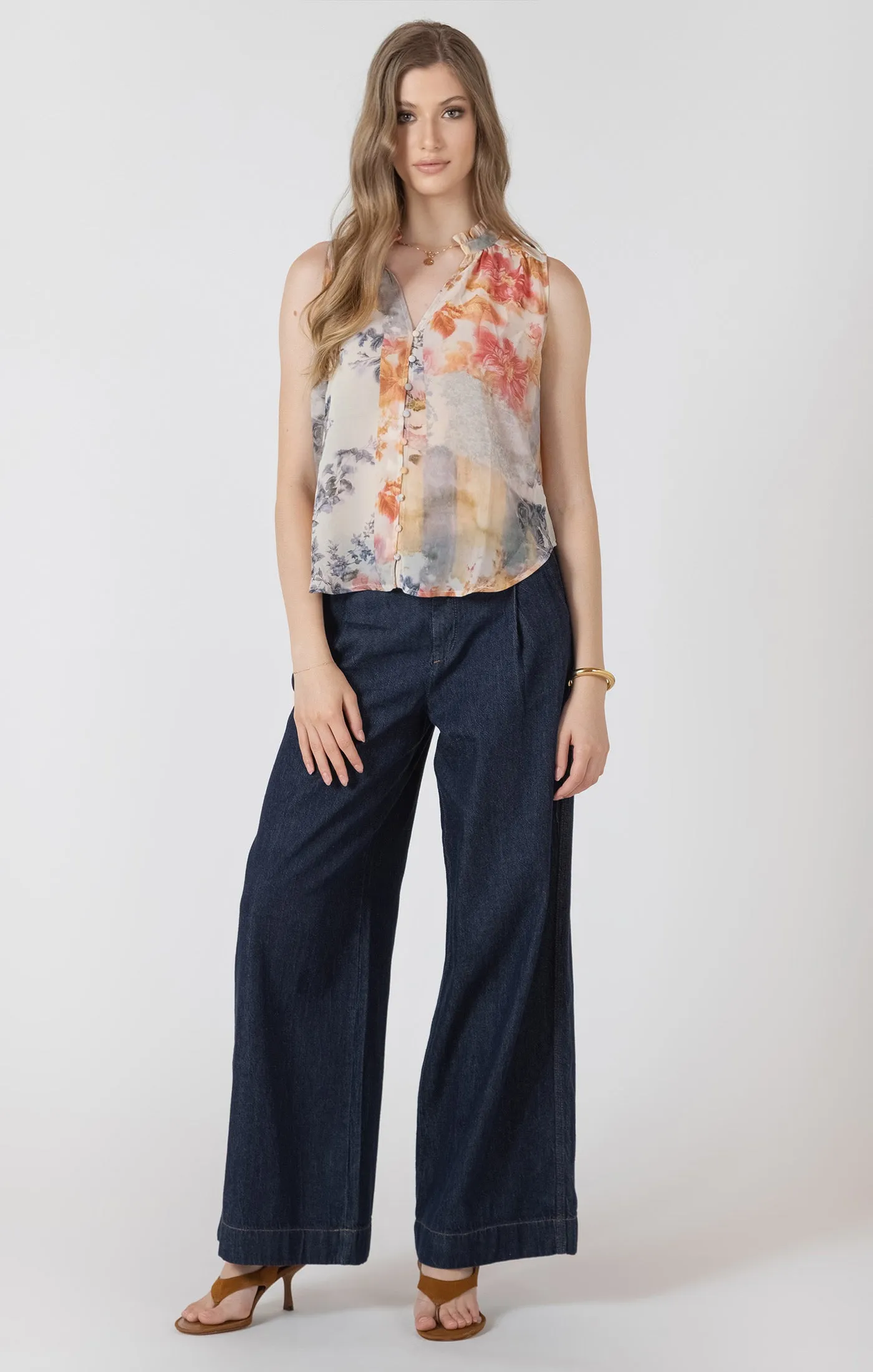Flowy Button Front Blouse sold by Bella Chic product image thumbnail 4