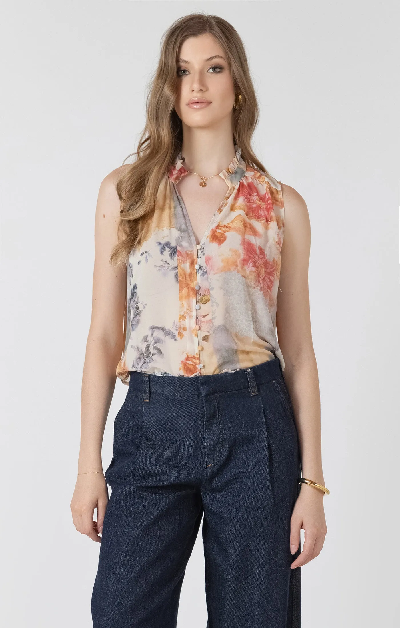 Flowy Button Front Blouse sold by Bella Chic product image thumbnail 3