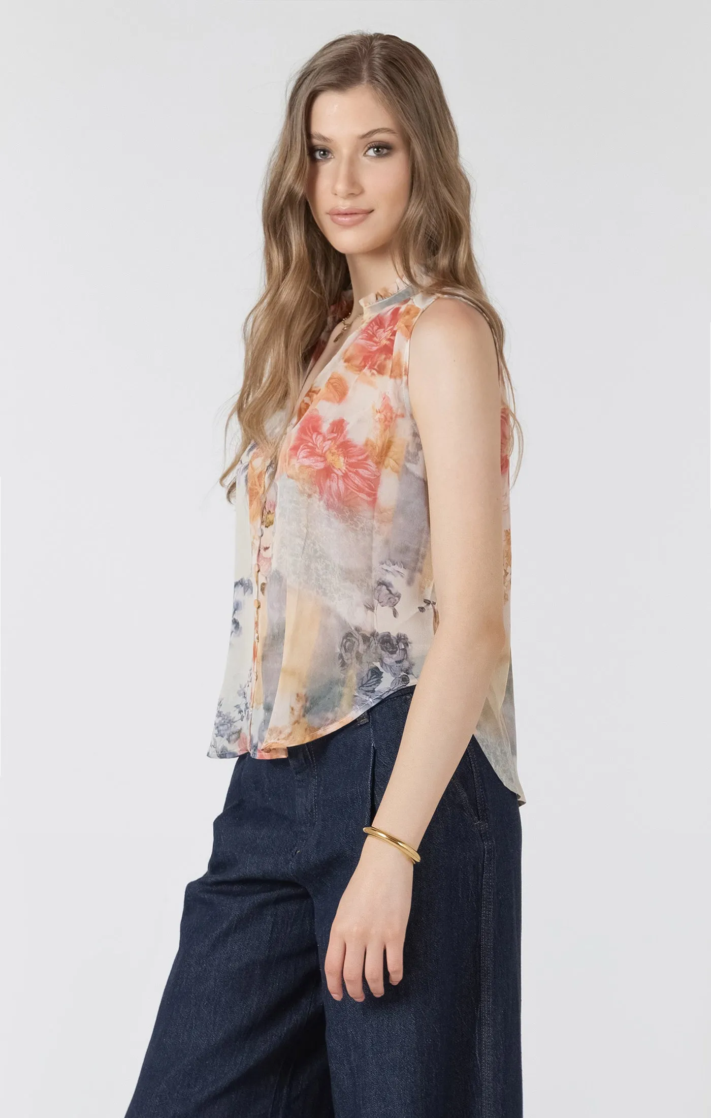 Flowy Button Front Blouse sold by Bella Chic product image thumbnail 2