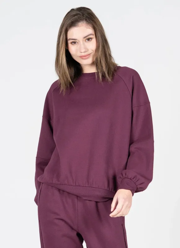 Fleece Oversized Crew sold by Bella Chic