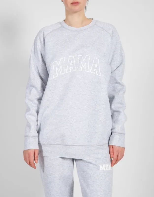 'MAMA' Big Sister Crew | Pebble Grey sold by Bella Chic