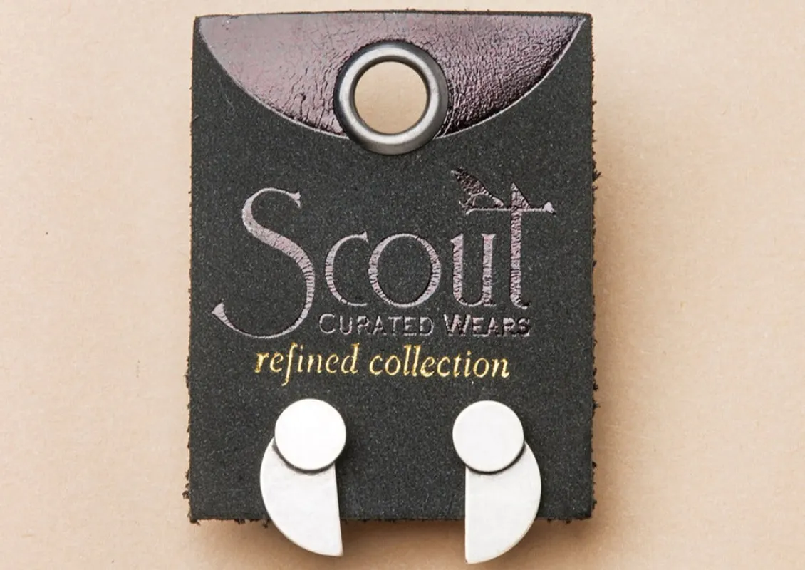 Refined Earring Collection - Eclipse Stud/Sterling Silver made by Scout