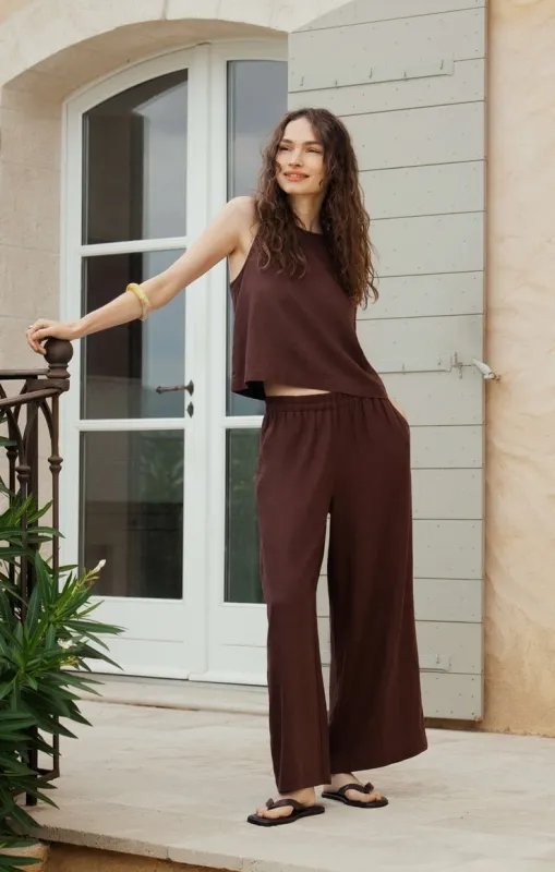 Scout Linen Pant | Chocolate Cherry made by Z Supply