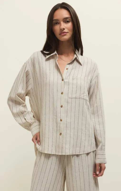 Alfie Striped Button Up Top made by Z Supply