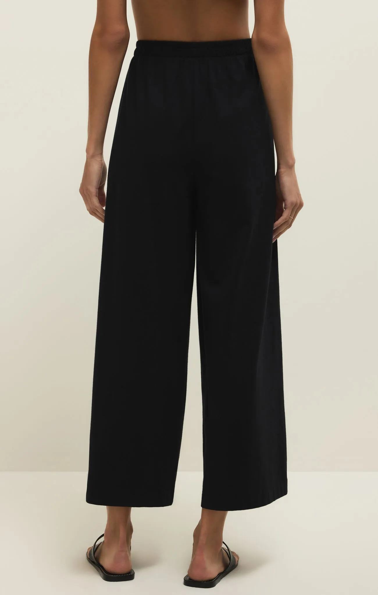 Scout Jersey Crop Flare Pant | True Black sold by Bella Chic product image thumbnail 2