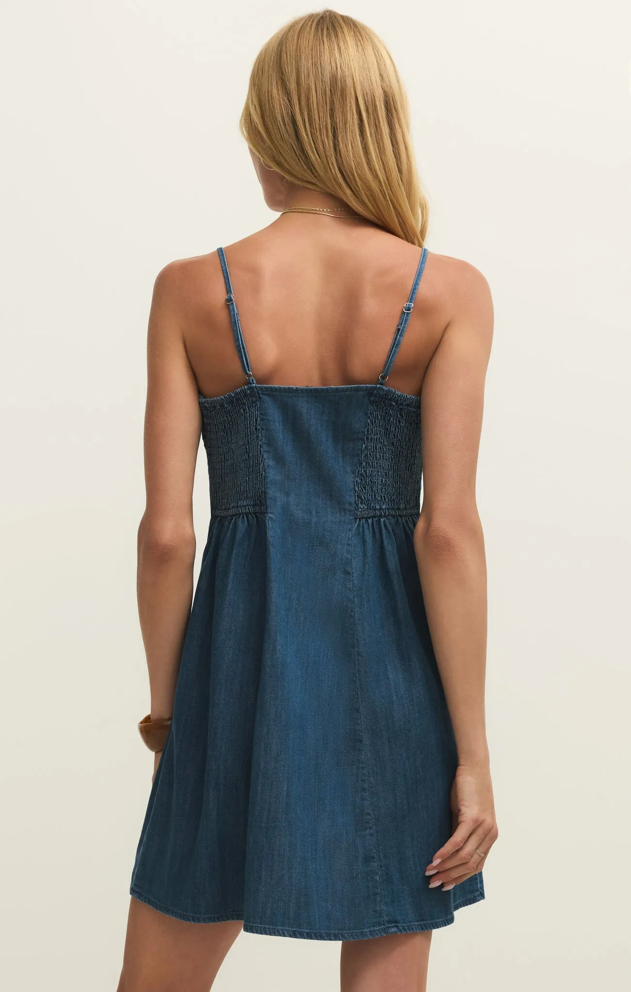 Angel Eyes Denim Mini Dress sold by Bella Chic product image thumbnail 2